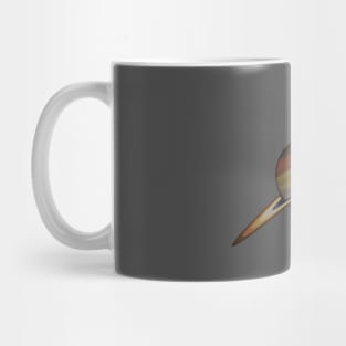 Planet and Rings in Gay Bear Pride Flag Colors Mug